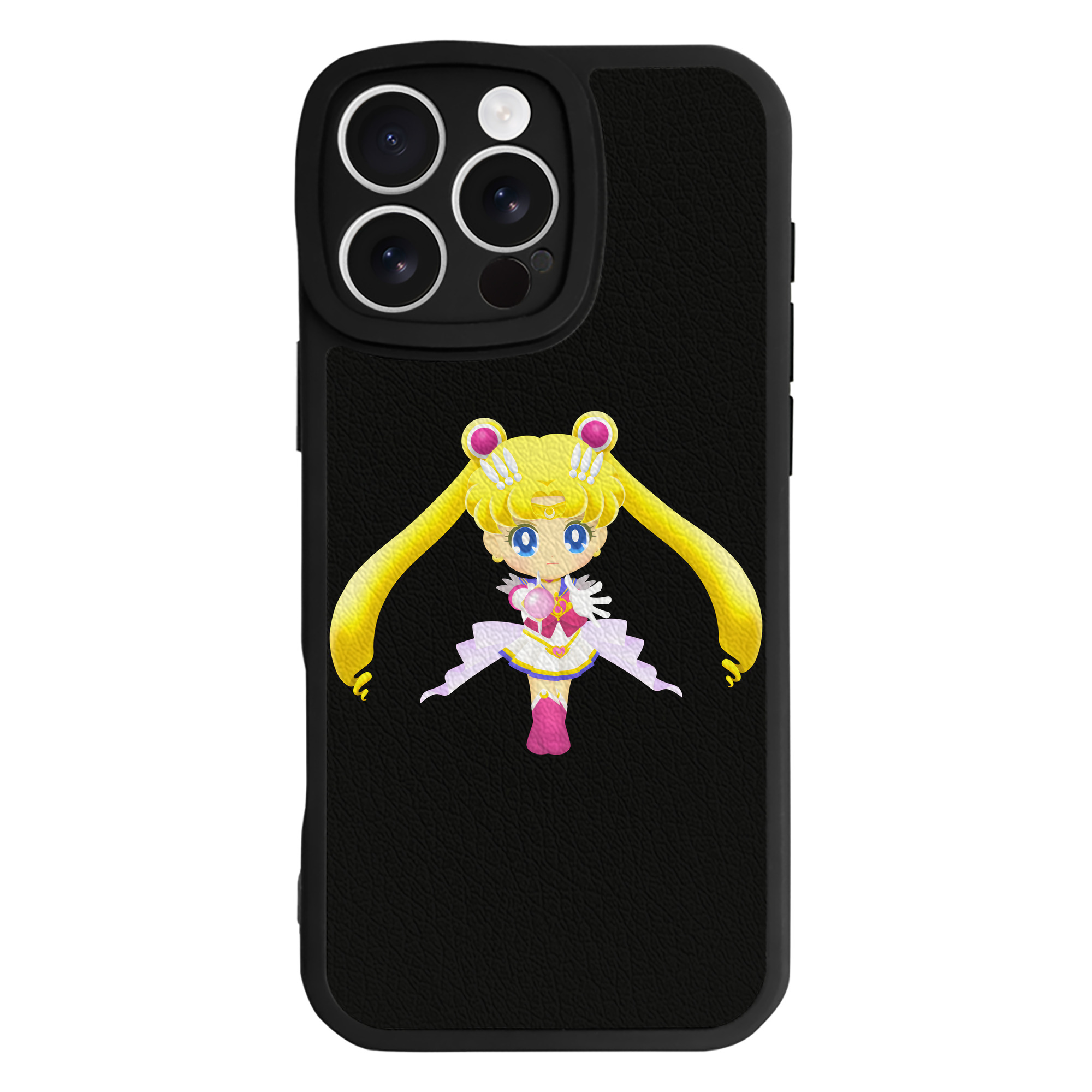 （画像用） 美少女戦士セーラームーン 月野 うさぎ つきの うさぎ Sailor Moon Tsukino Usagi 【iPhone 16シリーズ対応】シリコンスマホケース（レザー調） 材質：シリコン